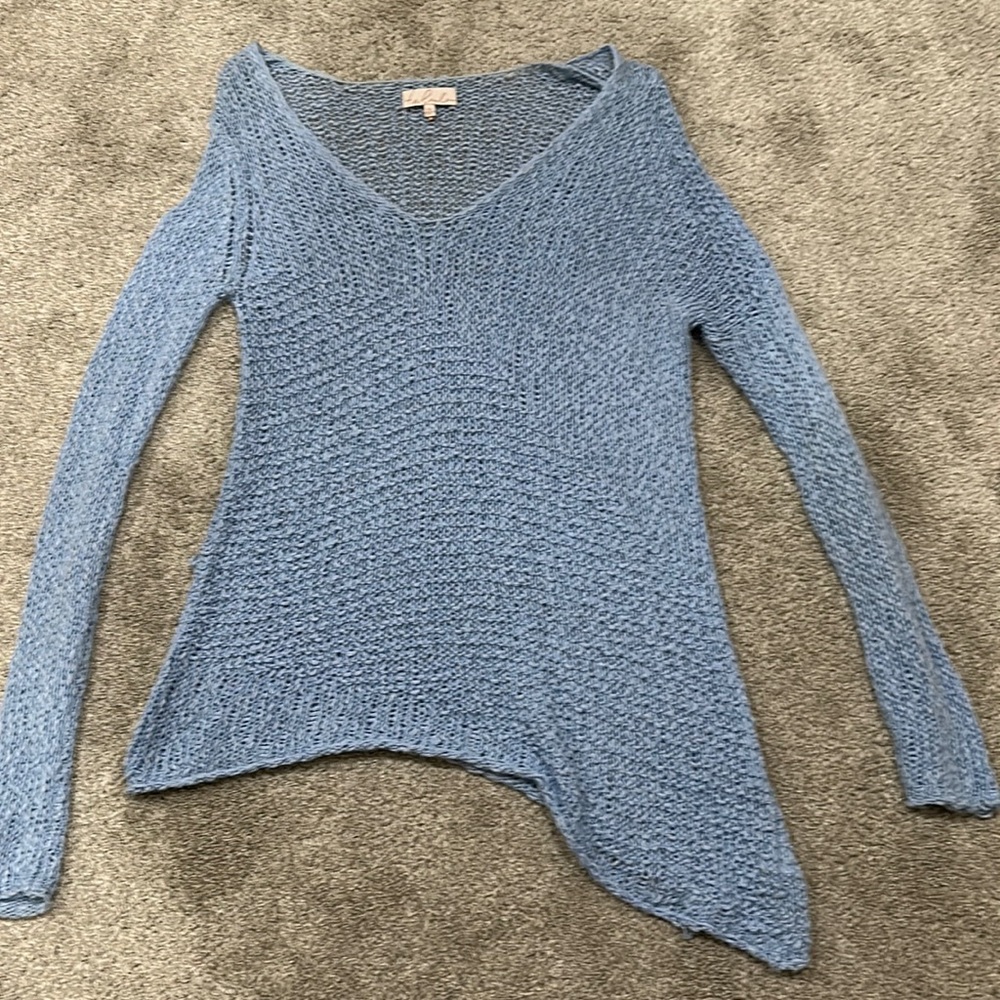 Talula blue asymmetrical sweater